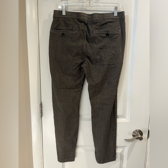 Abercrombie & Fitch Skinny Taper Stretch Pull On Pants Elastic Waist Sz M Brown - Picture 4 of 9